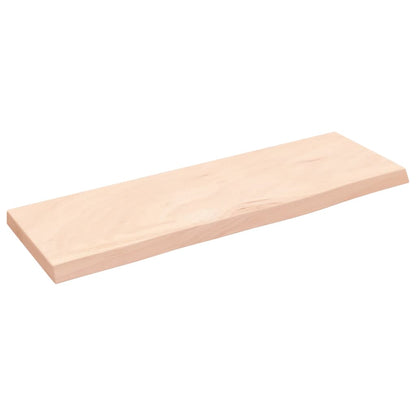 Væghylde 60x20x2 cm massiv eg ubehandlet