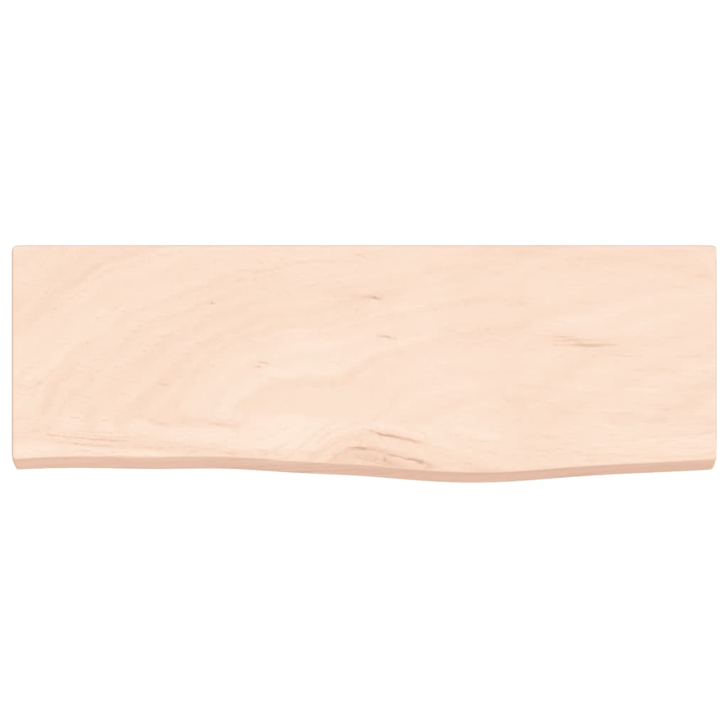 Væghylde 60x20x2 cm massiv eg ubehandlet