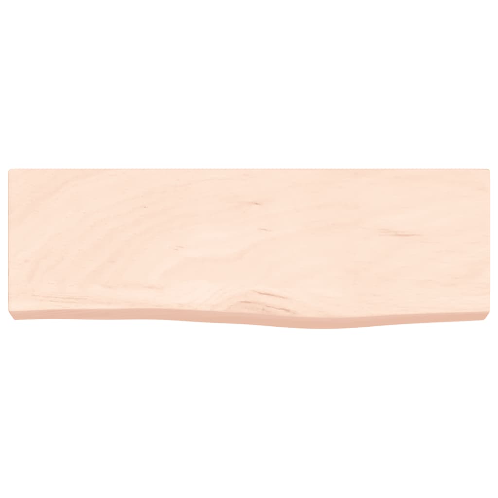 Wandregal 60x20x6 cm Massivholz Eiche Unbehandelt