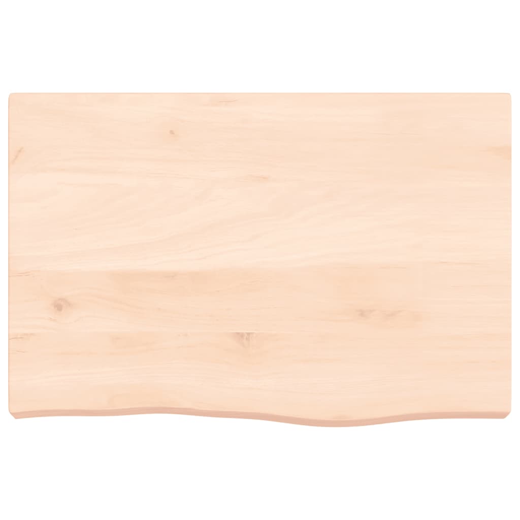 Væghylde 60x40x(2-6) cm massiv eg ubehandlet
