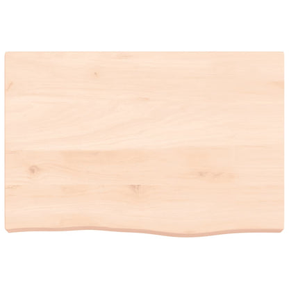 Væghylde 60x40x(2-6) cm massiv eg ubehandlet