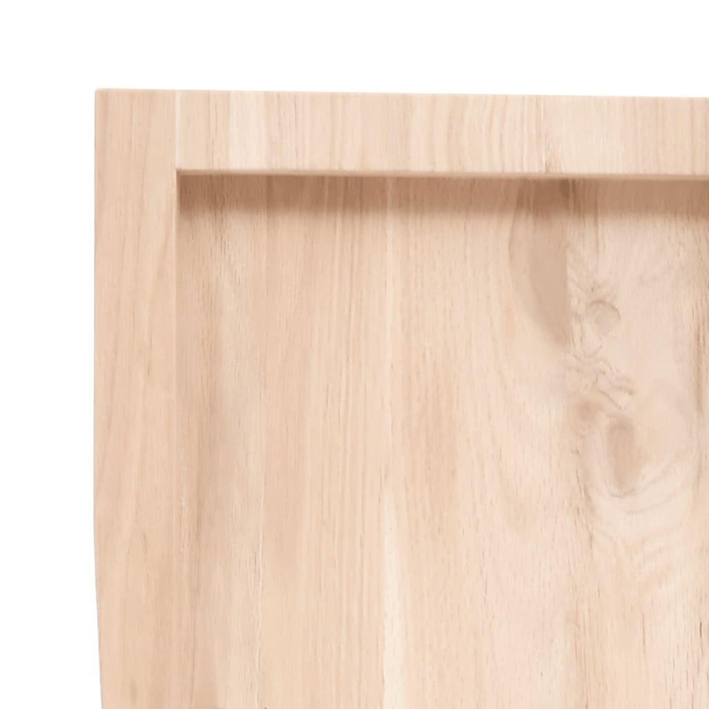 Væghylde 60x40x(2-6) cm massiv eg ubehandlet