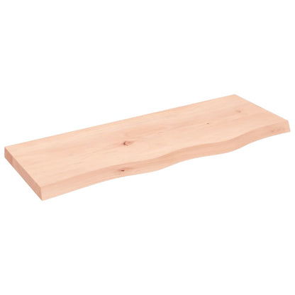 Væghylde 80x30x(2-4) cm massiv eg ubehandlet