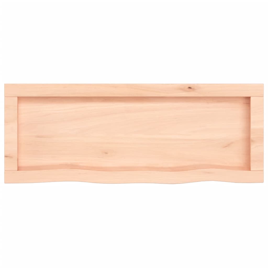 Væghylde 80x30x(2-4) cm massiv eg ubehandlet