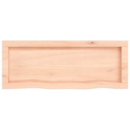 Væghylde 80x30x(2-4) cm massiv eg ubehandlet