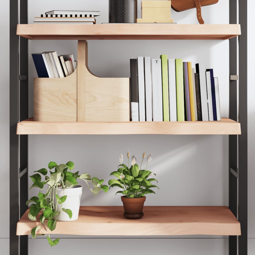 Væghylde 80x40x(2-6) cm massiv eg ubehandlet