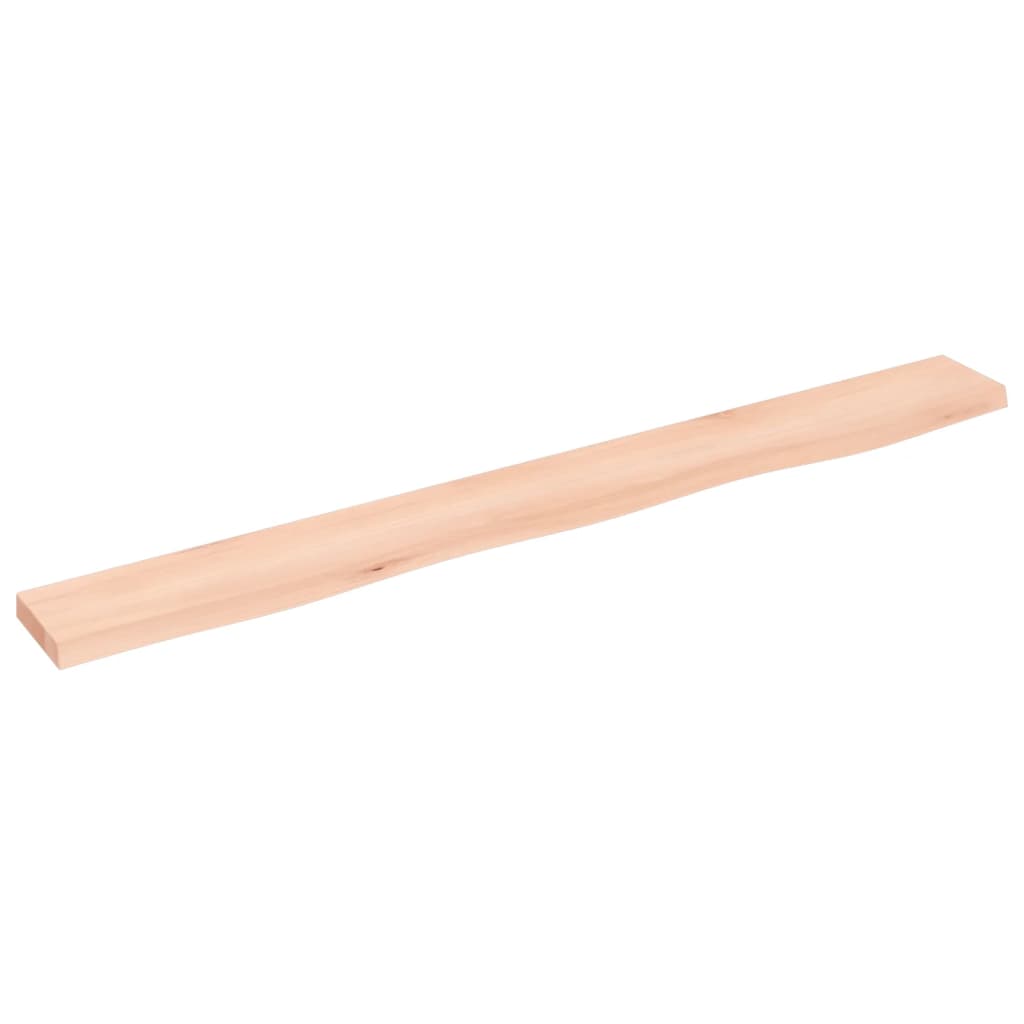 Wandregal 100x10x2 cm Massivholz Eiche Unbehandelt