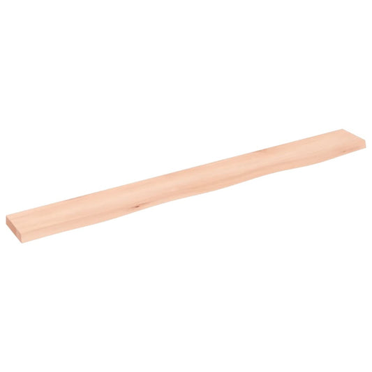 Wandregal 100x10x2 cm Massivholz Eiche Unbehandelt