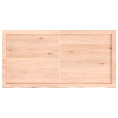 Wandregal 120x60x(2-4) cm Massivholz Eiche Unbehandelt