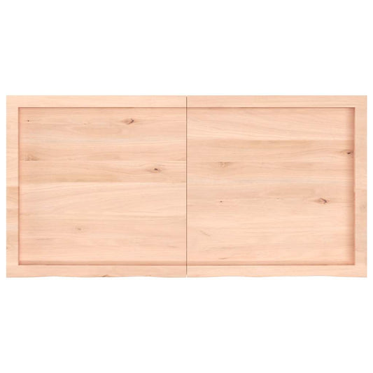 Wandregal 120x60x(2-4) cm Massivholz Eiche Unbehandelt