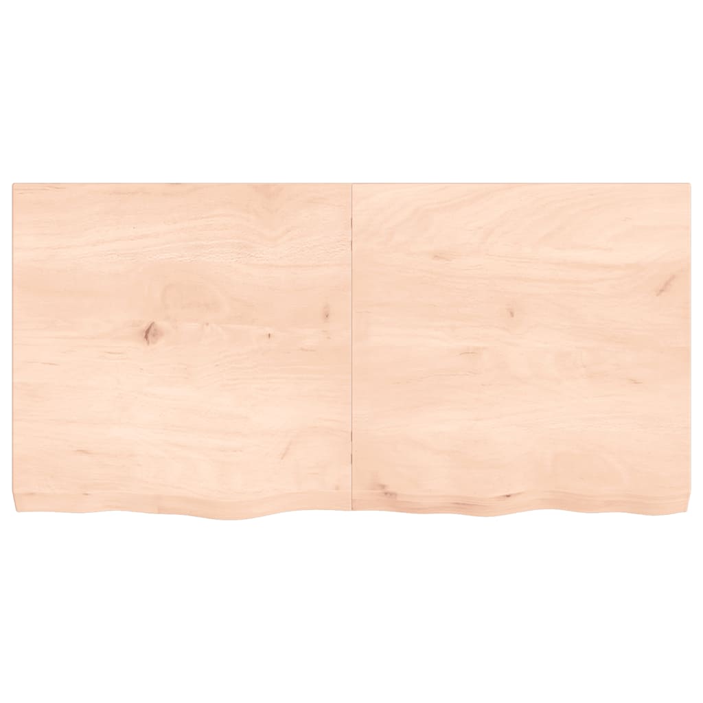 Wandregal 120x60x(2-6) cm Massivholz Eiche Unbehandelt