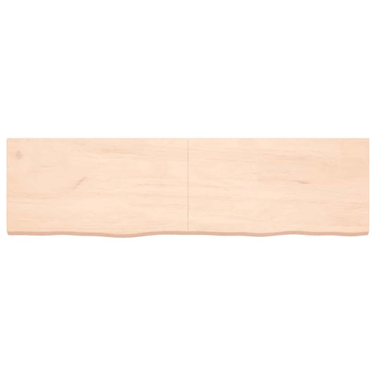 Wandregal 180x50x(2-6) cm Massivholz Eiche Unbehandelt