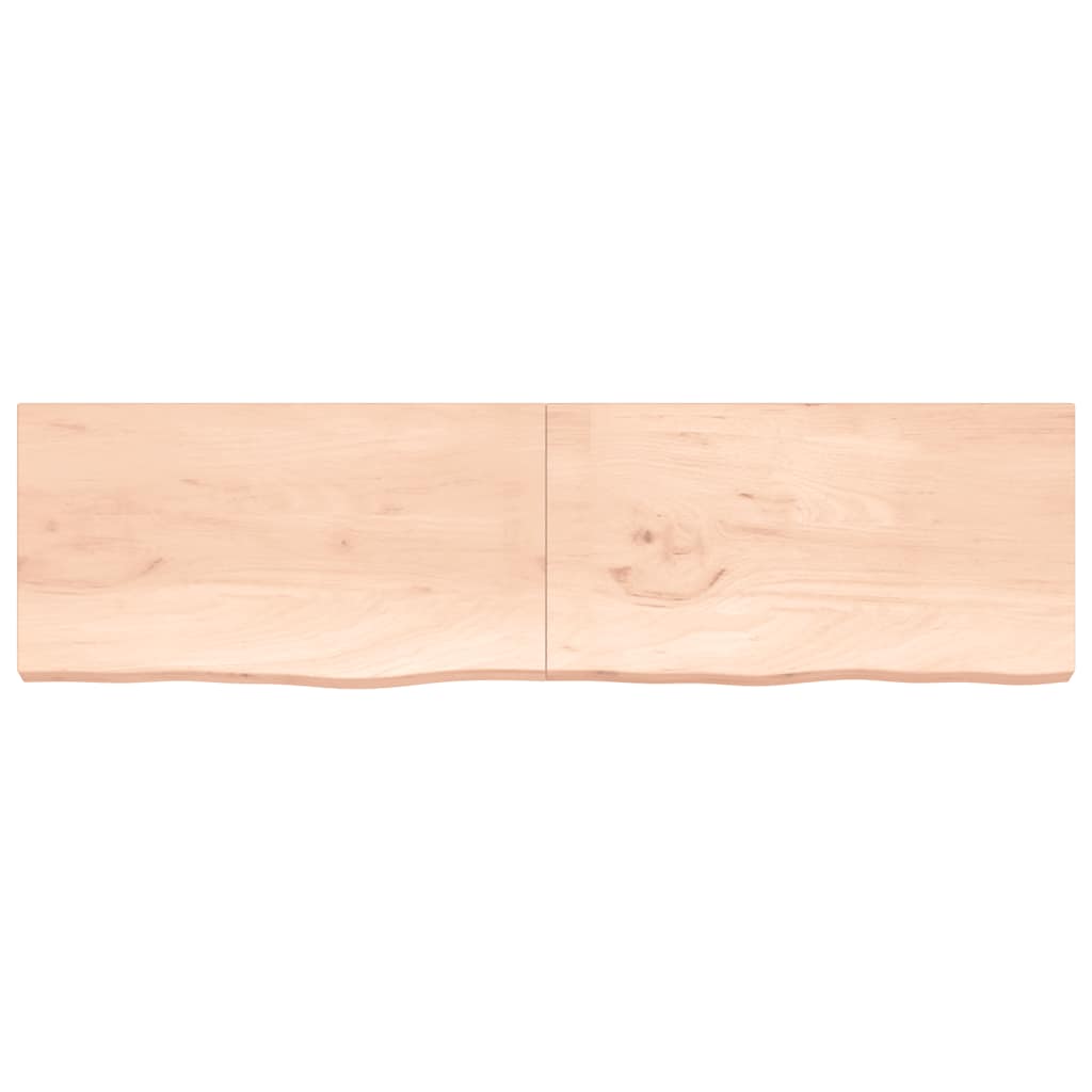 Wandregal 220x60x(2-6) cm Massivholz Eiche Unbehandelt