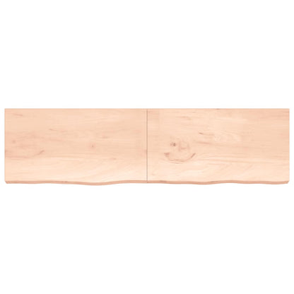 Wandregal 220x60x(2-6) cm Massivholz Eiche Unbehandelt