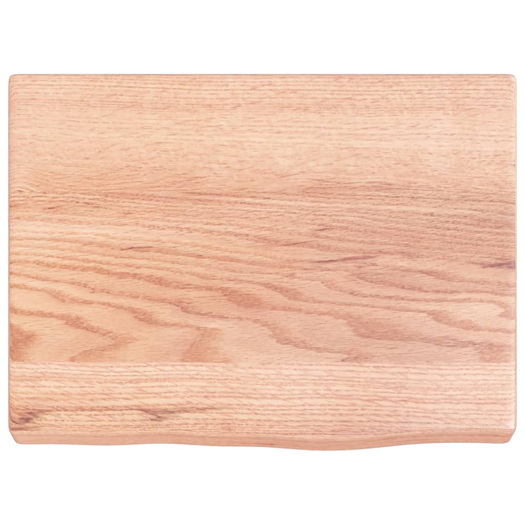 Væghylde Lysebrun 40x30x(2-4) cm Massiv Eg Behandlet