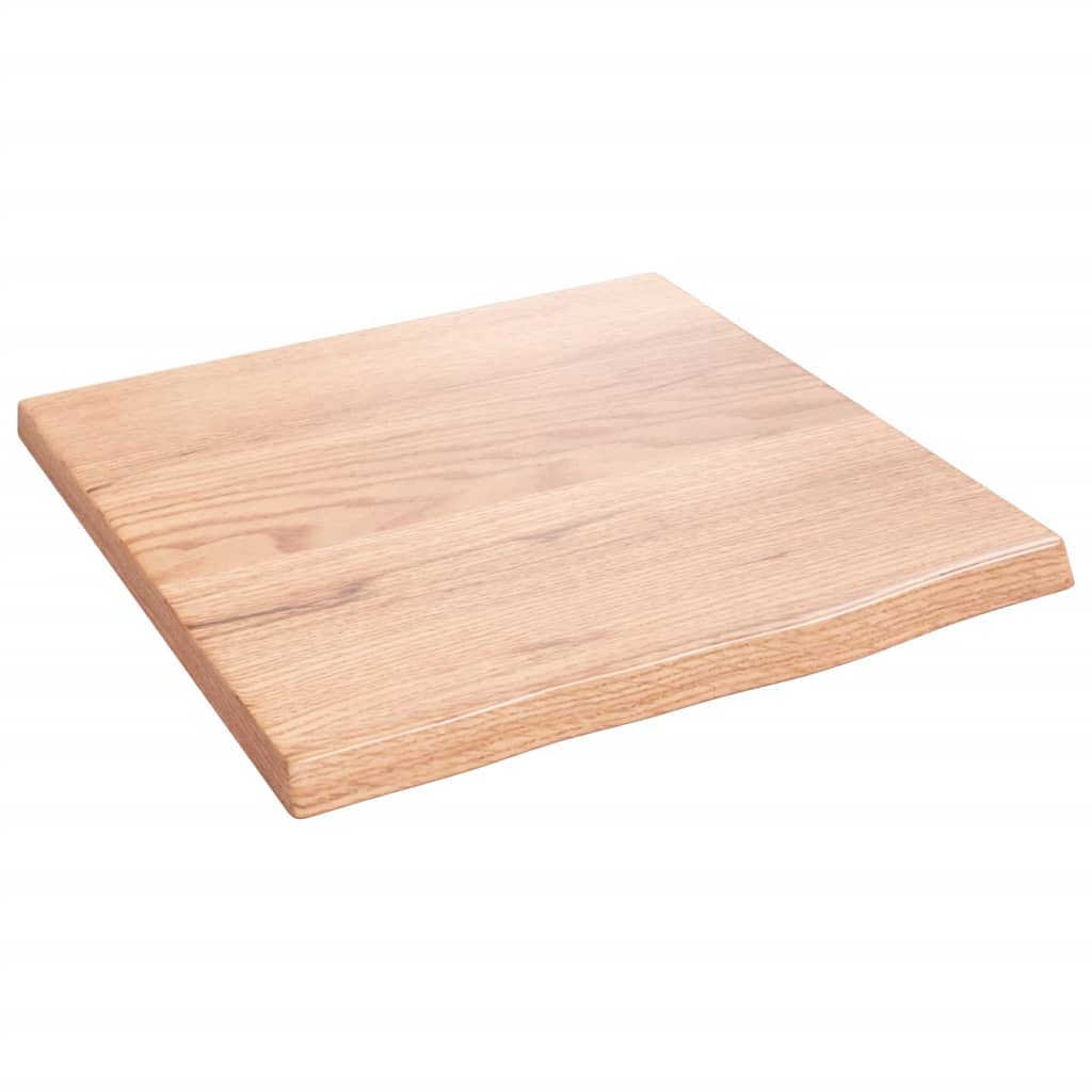 Væghylde Lysebrun 40x40x2 cm Massiv Eg Behandlet