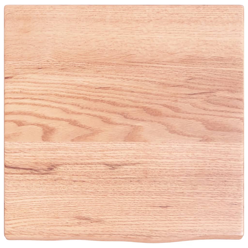 Væghylde Lysebrun 40x40x2 cm Massiv Eg Behandlet