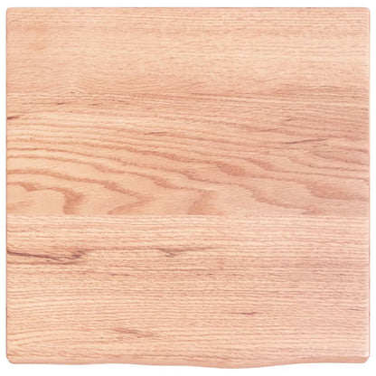 Væghylde Lysebrun 40x40x2 cm Massiv Eg Behandlet