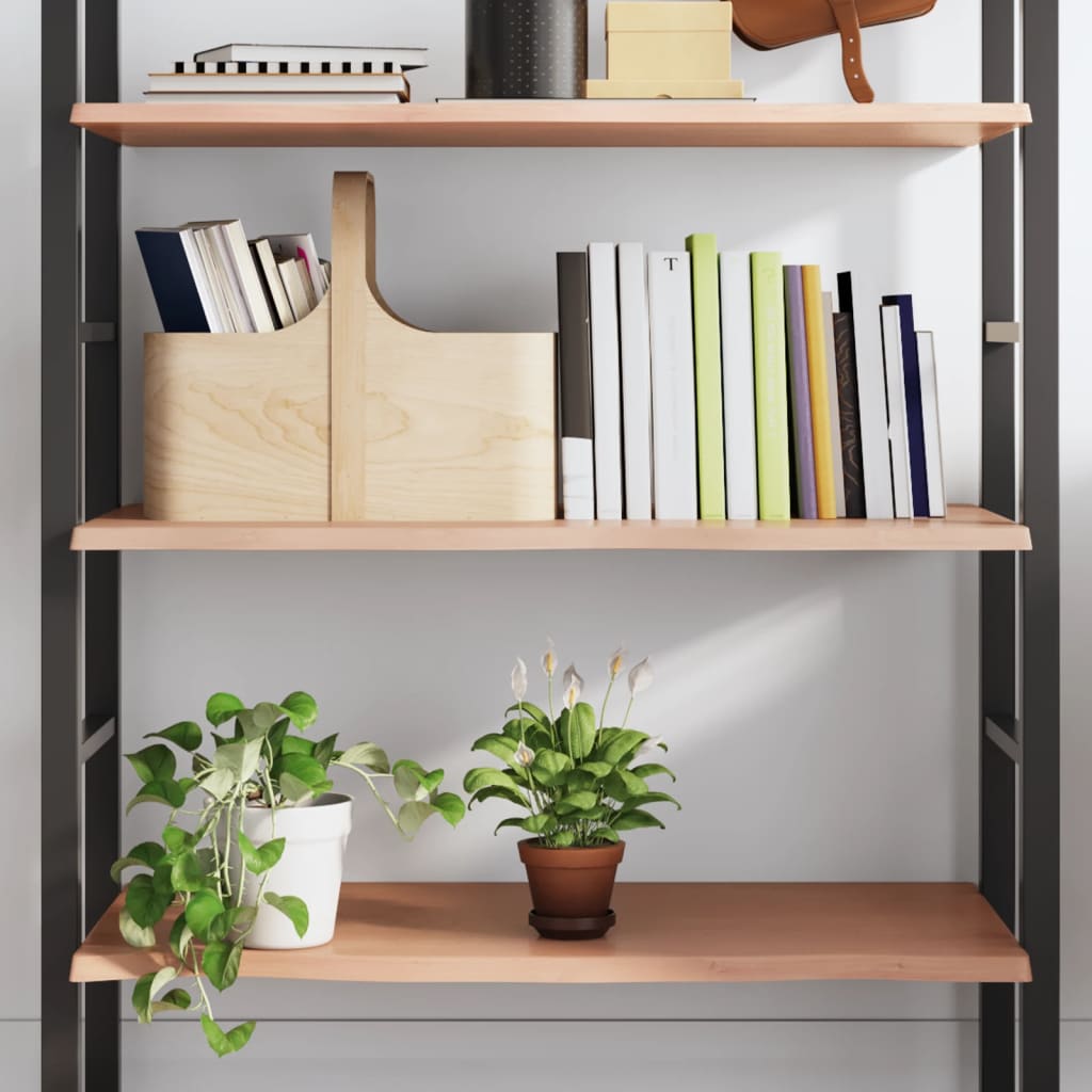 Væghylde Lysebrun 80x40x2 cm Massiv Eg Behandlet