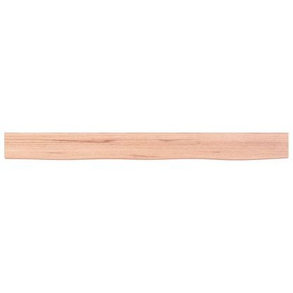 Wandregal Hellbraun 100x10x2 cm Massivholz Eiche Behandelt