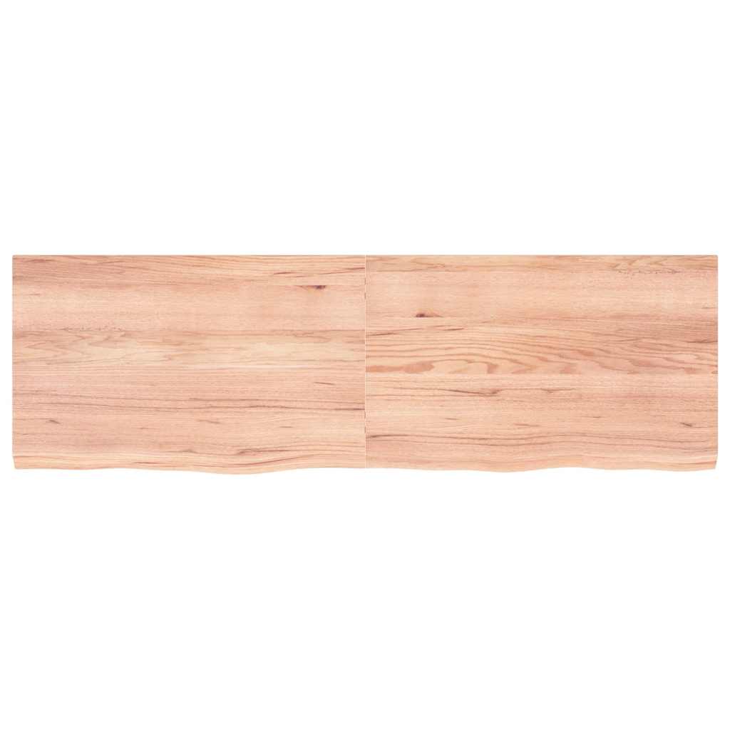 Wandregal Hellbraun 160x50x(2-4) cm Massivholz Eiche Behandelt