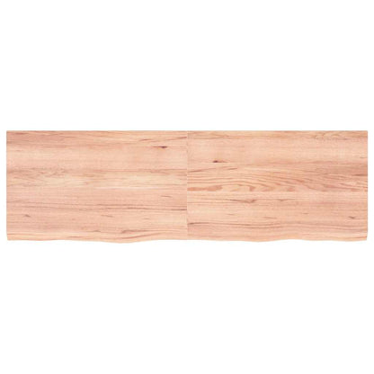 Wandregal Hellbraun 160x50x(2-4) cm Massivholz Eiche Behandelt