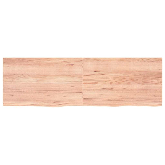 Wandregal Hellbraun 160x50x(2-4) cm Massivholz Eiche Behandelt