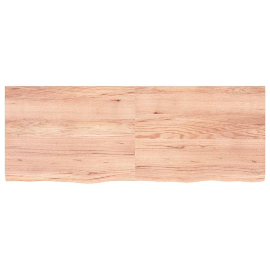 Wandregal Hellbraun 160x60x(2-4) cm Massivholz Eiche Behandelt