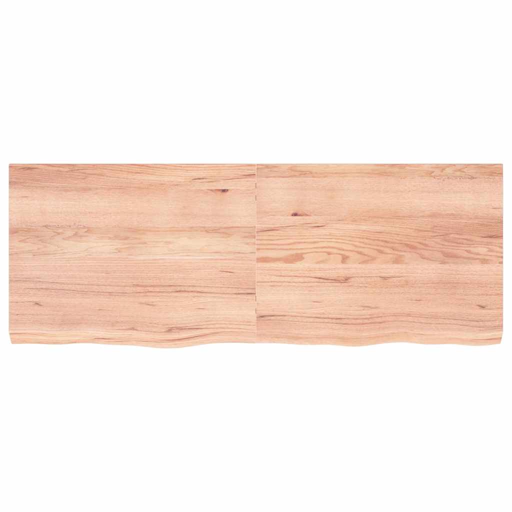 Wandregal Hellbraun 160x60x(2-6) cm Massivholz Eiche Behandelt