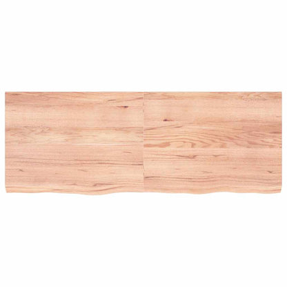 Wandregal Hellbraun 160x60x(2-6) cm Massivholz Eiche Behandelt