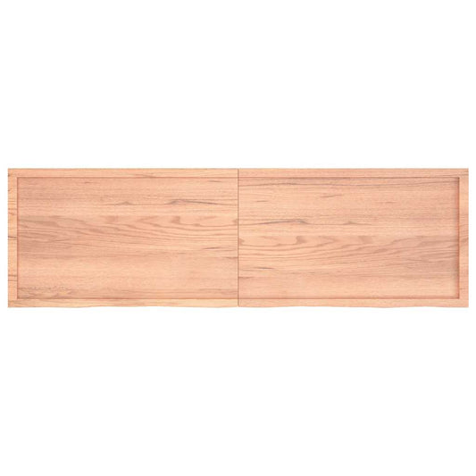 Wandregal Hellbraun 200x60x(2-4) cm Massivholz Eiche Behandelt