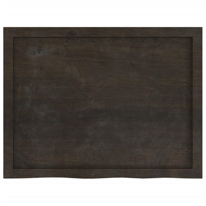 Wandregal Dunkelbraun 80x60x(2-6) cm Massivholz Eiche Behandelt