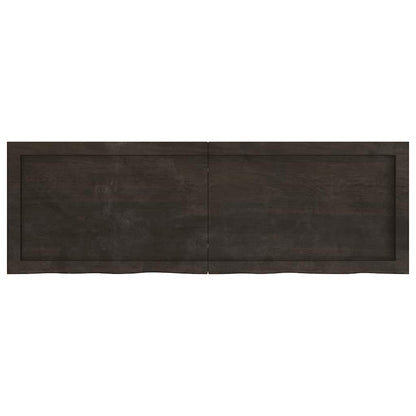 Wandregal Dunkelbraun 120x40x(2-4)cm Massivholz Eiche Behandelt