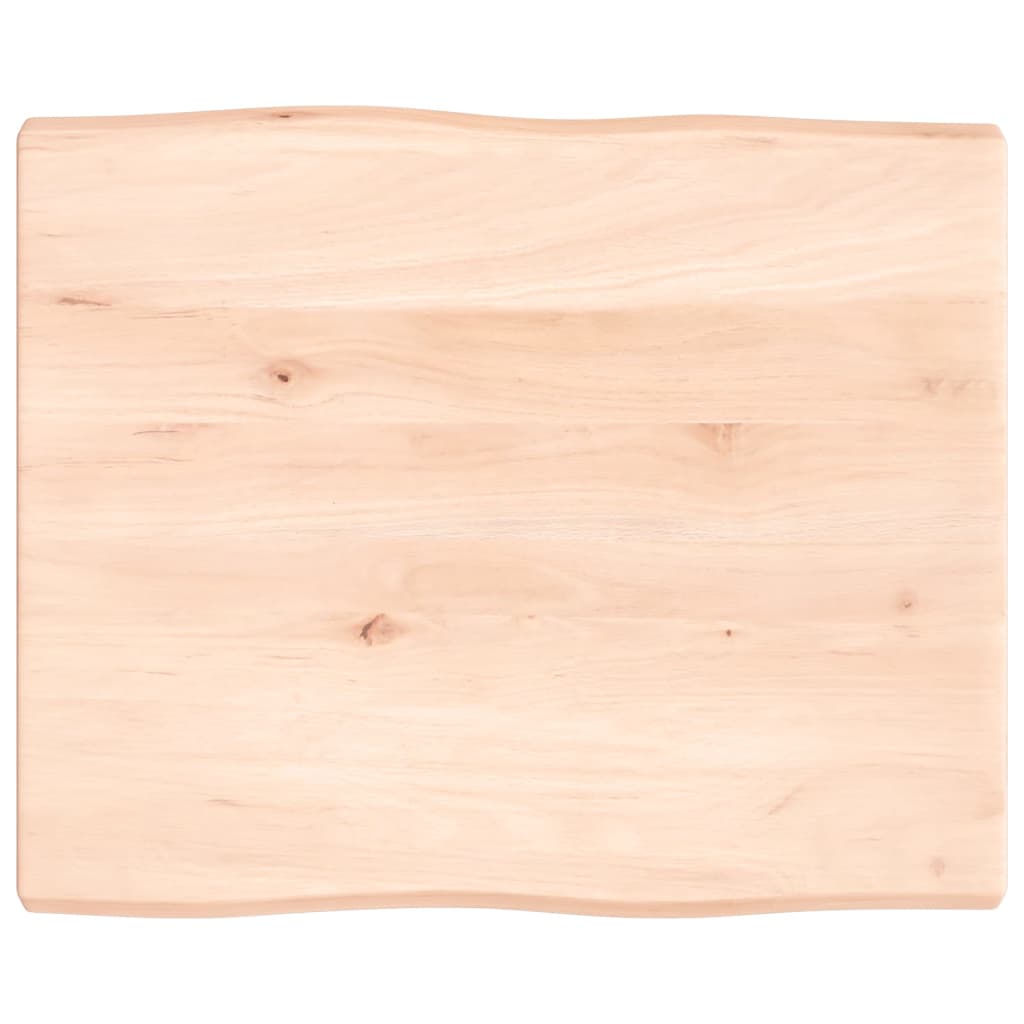 Tischplatte 60x50x(2-4) cm Massivholz Unbehandelt Baumkante
