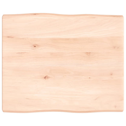 Tischplatte 60x50x(2-4) cm Massivholz Unbehandelt Baumkante