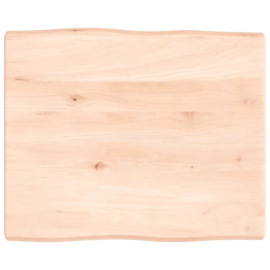 Tischplatte 60x50x(2-4) cm Massivholz Unbehandelt Baumkante