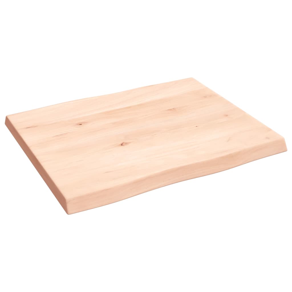 Tischplatte 60x50x(2-4) cm Massivholz Unbehandelt Baumkante