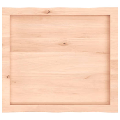Tischplatte 60x50x(2-4) cm Massivholz Unbehandelt Baumkante
