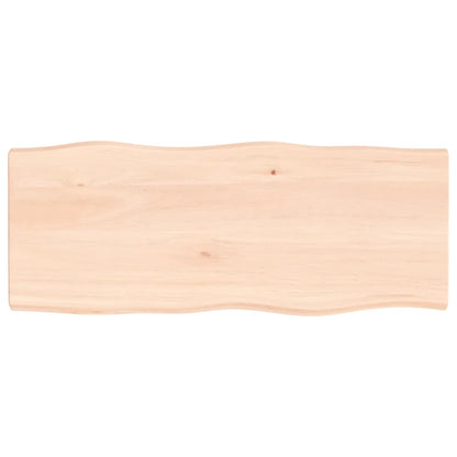 Tischplatte 100x40x(2-4) cm Massivholz Unbehandelt Baumkante