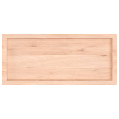 Tischplatte 100x40x(2-6) cm Massivholz Unbehandelt Baumkante