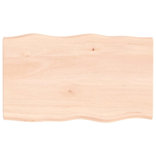 Tischplatte 100x60x(2-4) cm Massivholz Unbehandelt Baumkante
