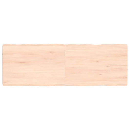 Tischplatte 120x40x(2-4) cm Massivholz Unbehandelt Baumkante