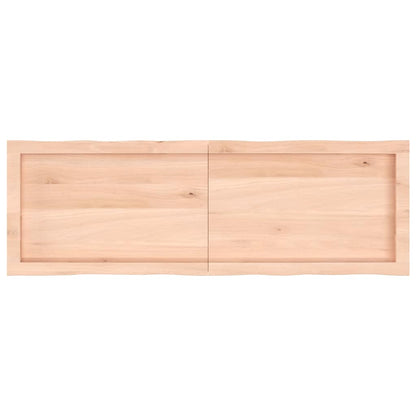 Tischplatte 120x40x(2-4) cm Massivholz Unbehandelt Baumkante