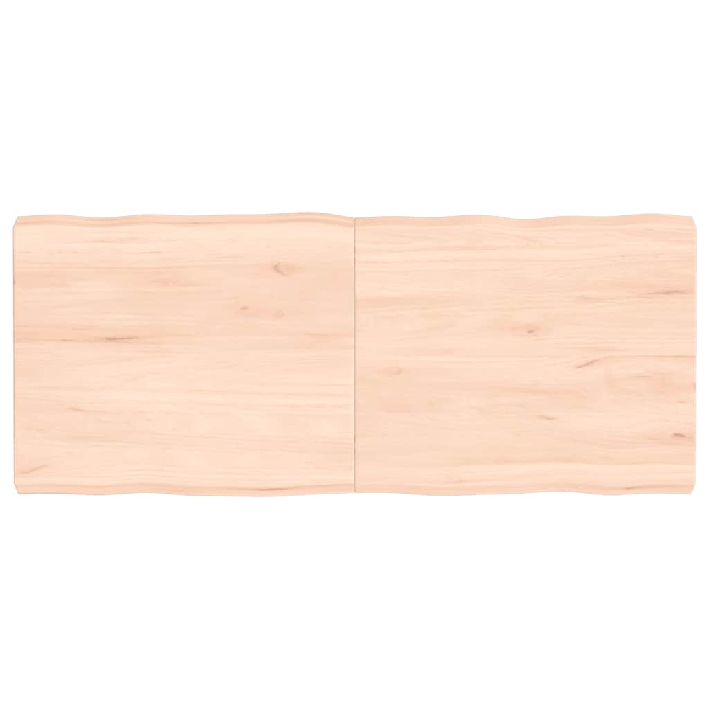Tischplatte 120x50x(2-6) cm Massivholz Unbehandelt Baumkante