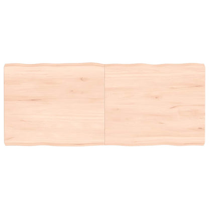 Tischplatte 120x50x(2-6) cm Massivholz Unbehandelt Baumkante