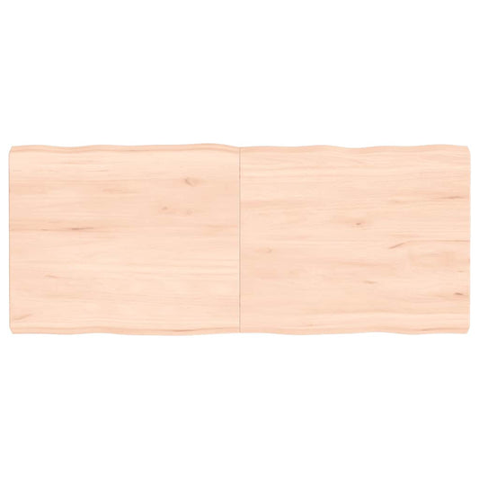 Tischplatte 120x50x(2-6) cm Massivholz Unbehandelt Baumkante