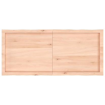 Tischplatte 120x50x(2-6) cm Massivholz Unbehandelt Baumkante