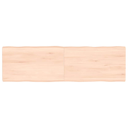 Tischplatte 140x40x(2-4) cm Massivholz Unbehandelt Baumkante