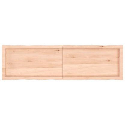 Tischplatte 140x40x(2-4) cm Massivholz Unbehandelt Baumkante