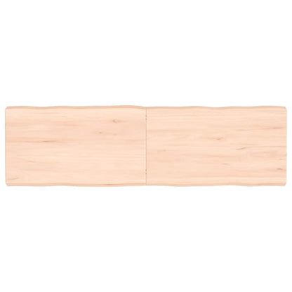 Tischplatte 140x40x(2-6) cm Massivholz Unbehandelt Baumkante